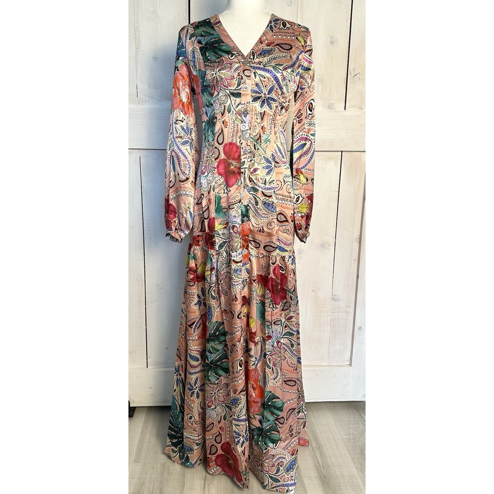 Guess Floral Maxi Dress - Pink and Green - Picture 2 of 13
